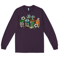 Plum Soccer coffee cups Long Sleeve Tee - HowdyJamesFarm