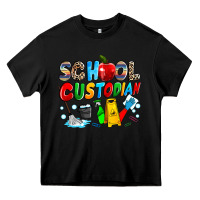 Black school custodian Heavy Core Tee - NancyCooperArtShop