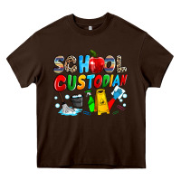 Chocolate Brown school custodian Heavy Core Tee - NancyCooperArtShop