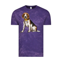Cloud Purple beagle with overflow Vintage Tee - texasbilliewilder