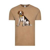 Vintage Coffee beagle with overflow Vintage Tee - texasbilliewilder