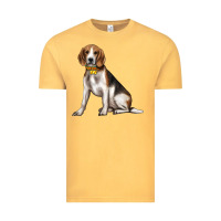 Vintage Mustard beagle with overflow Vintage Tee - texasbilliewilder