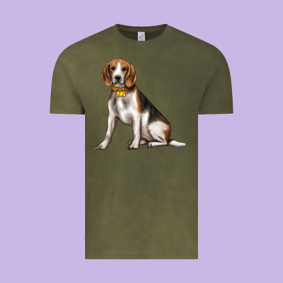Beagle With Overflow Vintage Tee Designed By Texasbilliewilder