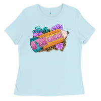 Baby Blue hello 6th grade Ladies Tee - RanaPortraitStore