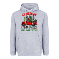 Heather Grey christmas tree farm truck Heavyweight Hoodie - CowhideDigitalArt