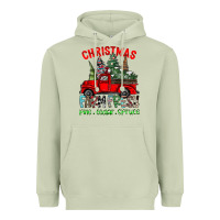 Matcha christmas tree farm truck Heavyweight Hoodie - CowhideDigitalArt