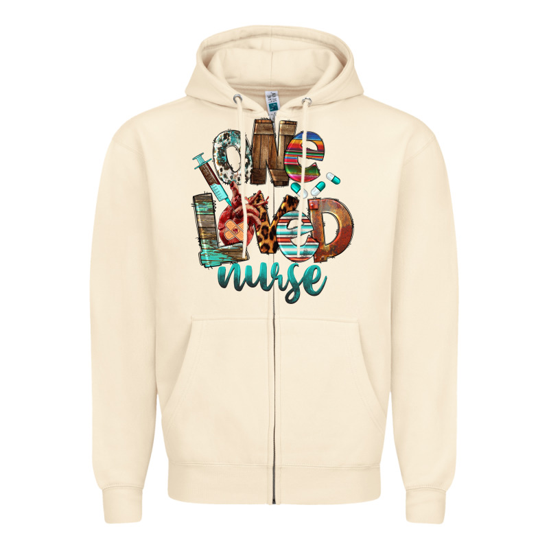 One Loved Nurse Zipper Hoodie by FaDigitalArtStudio | Teevron