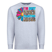 Heather Grey im just here trusting jesus Premium Sweatshirt - CowhideDigitalArt