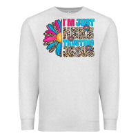 Oatmeal Heather im just here trusting jesus Premium Sweatshirt - CowhideDigitalArt