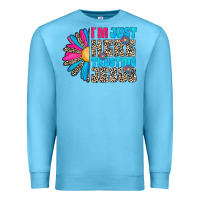 Ocean Blue im just here trusting jesus Premium Sweatshirt - CowhideDigitalArt