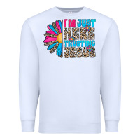 White im just here trusting jesus Premium Sweatshirt - CowhideDigitalArt