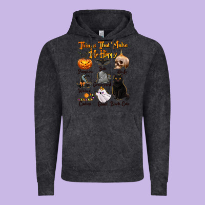 Things That Make Me Happy Vintage Hoodie Designed By Texasbilliewilder
