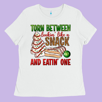 Torn Between Lookin' Like A Snack And Eatin' One Bbs Ladies Tee Designed By Bundleandbundleshop