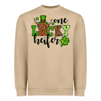 Mushroom St. Patrick's Day One lucky Heifer Heavyweight Sweatshirt - OliviaCreatesArt