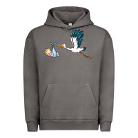 Pigment Tornado stork with baby boy Urban Hoodie - BarkalooDesign