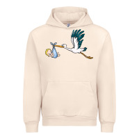 Sandshell stork with baby boy Urban Hoodie - BarkalooDesign