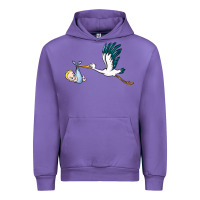 Tulip stork with baby boy Urban Hoodie - BarkalooDesign