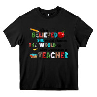 Black she believed she could change the world so she bec Heavy Core Tee - NancyCooperArtShop