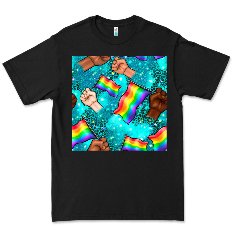 Pride Lgbtq Hands With Flag Seamless Pattern Premium Tee by BundleAndBundleShop | Teevron