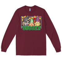 Burgundy soccer gnomies Long Sleeve Tee - HowdyJamesFarm