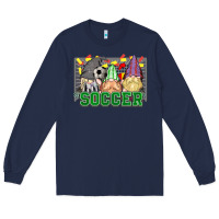 Navy soccer gnomies Long Sleeve Tee - HowdyJamesFarm