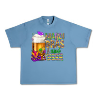 Pebble Blue Mardi Gras and beer Urban Heavy Tee - NancyCooperArtShop