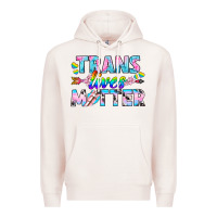 Pale Pink Western LGBTQ+ Trans Lives Matter Premium Hoodie - BundleAndBundleShop