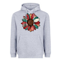 Heather Grey Christmas sunflower Heavyweight Hoodie - CowhideDigitalArt