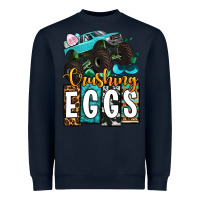 Navy Easter Day Monster truck crushing eggs Heavyweight Sweatshirt - OliviaCreatesArt