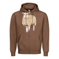 Chestnut sheep Zipper Hoodie - FaDigitalArtStudio