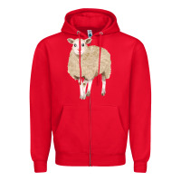 Red sheep Zipper Hoodie - FaDigitalArtStudio