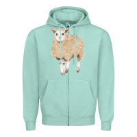 Seafoam sheep Zipper Hoodie - FaDigitalArtStudio