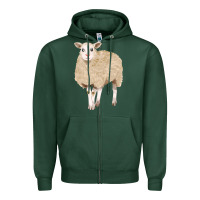 Sports Green sheep Zipper Hoodie - FaDigitalArtStudio