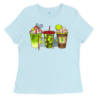 Baby Blue tennis coffee cups bbs Ladies Tee - BundleAndBundleShop