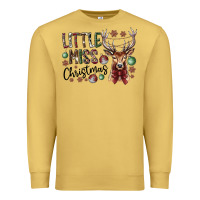 Antique Gold little miss christmas Premium Sweatshirt - CowhideDigitalArt
