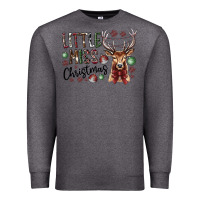 Charcoal Heather little miss christmas Premium Sweatshirt - CowhideDigitalArt