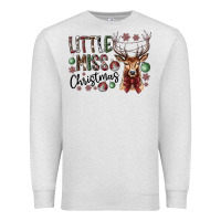 Oatmeal Heather little miss christmas Premium Sweatshirt - CowhideDigitalArt