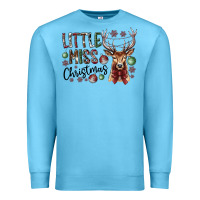 Ocean Blue little miss christmas Premium Sweatshirt - CowhideDigitalArt