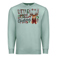 Seafoam little miss christmas Premium Sweatshirt - CowhideDigitalArt