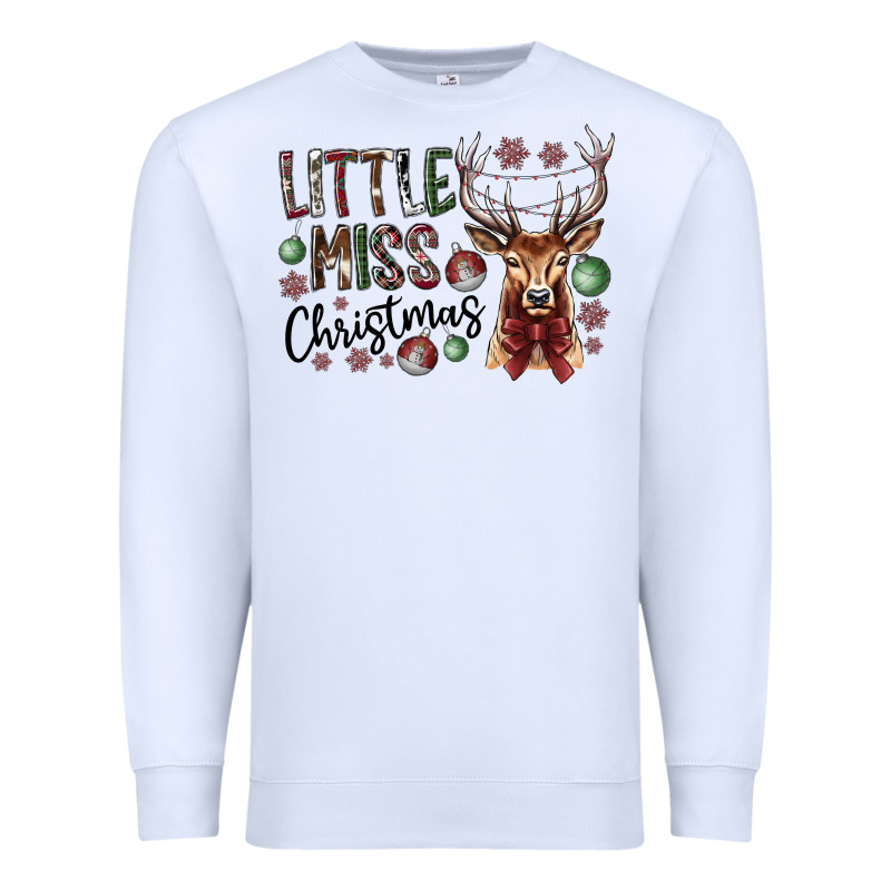 Little Miss Christmas Premium Sweatshirt by CowhideDigitalArt | Teevron