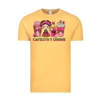 Vintage Mustard cafecito y chisme with coffee cups Vintage Tee - texasbilliewilder