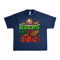 Navy Nacho Average Dad with Mustache Urban Heavy Tee - texasbilliewilder