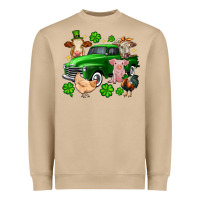 Mushroom St. Patrick's farm animal truck Heavyweight Sweatshirt - OliviaCreatesArt