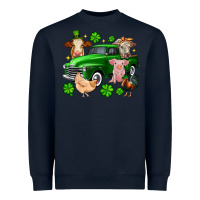 Navy St. Patrick's farm animal truck Heavyweight Sweatshirt - OliviaCreatesArt