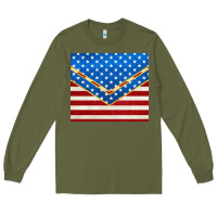 Army Green glitter american flag Long Sleeve Tee - TumblerDesignByShophia