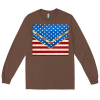 Chestnut glitter american flag Long Sleeve Tee - TumblerDesignByShophia