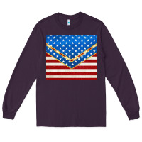 Plum glitter american flag Long Sleeve Tee - TumblerDesignByShophia