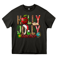 Asphalt holly jolly teacher Heavy Core Tee - NancyCooperArtShop