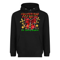 Black festive christmas message with crosses Heavyweight Hoodie - CowhideDigitalArt
