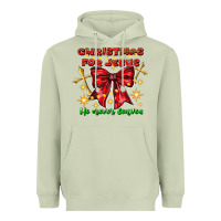 Matcha festive christmas message with crosses Heavyweight Hoodie - CowhideDigitalArt